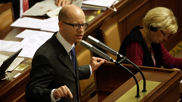 Bohuslav Sobotka (SSD) na jednání Snmovny (4. listopadu 2011)