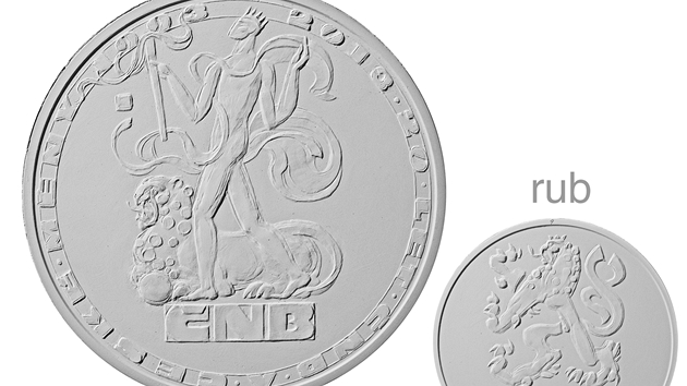 Návrh B - pamtní stíbrná mince, kterou eská národní banka vydá k výroí 20