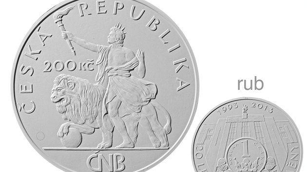 Návrh C - pamtní stíbrná mince, kterou eská národní banka vydá k výroí 20
