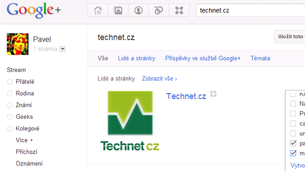 Strnku si uivatel mohou pidat do svch kruh - na Facebooku zatm nen podobn tdn mon