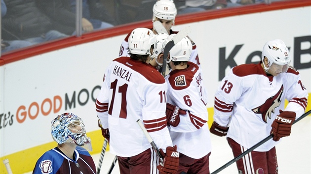 Zatímco coloradský gólman Semjon Varlamov zpytuje svdomí, hokejisté Phoenixu