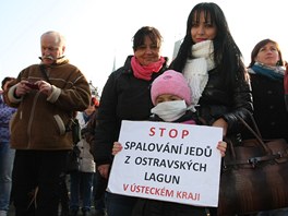 Na litomickm nmst protestovalo zhruba tisc lid proti plen kal z