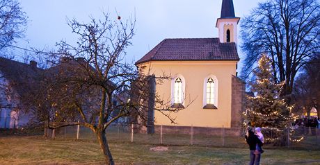 Rozsvcení vánoního stromku v Topoli na Chrudimsku