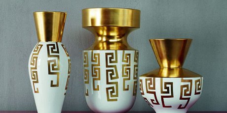 Porcelnov doplky zdoben zlatem Rosenthal meets Versace.