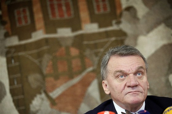 Praský primátor Bohuslav Svoboda (ODS) na tiskové konferenci k rozpadu koalice