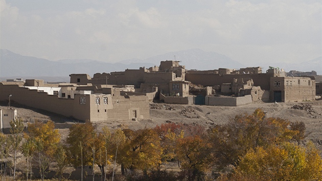 Vesnice poblí základny Shank v afghánské provincii Lógar
