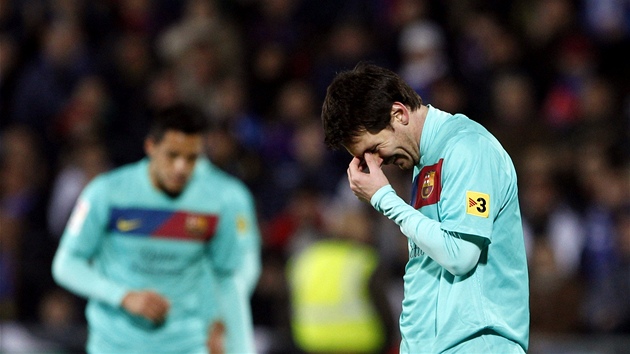 NEPROSADIL SE. Barcelonské eso Lionel Messi se na stadionu Getafe netrefil, i