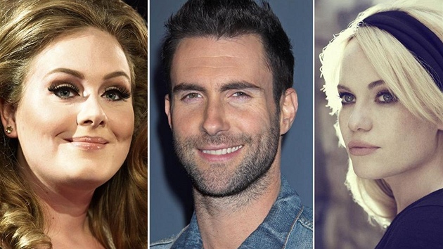 Adele, Adam Levine a Duffy Adele, Adam Levine a Duffy