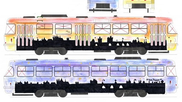 Dti mly za úkol vymyslet polep na tramvaj typu T3.