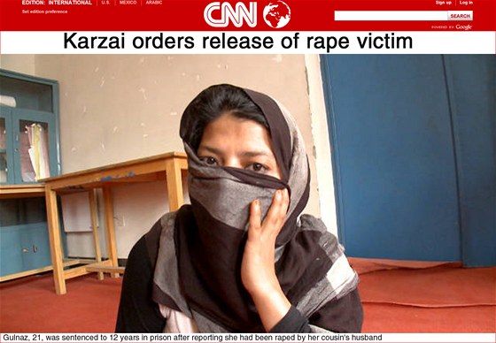 Afghánka Gulnaz (21) byla pvodn odsouzena k 12 letm ve vzení.