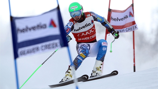Američan Ted Ligety na trati obřího slalomu v Beaver Creeku. Američan Ted Ligety na trati obřího slalomu v Beaver Creeku.