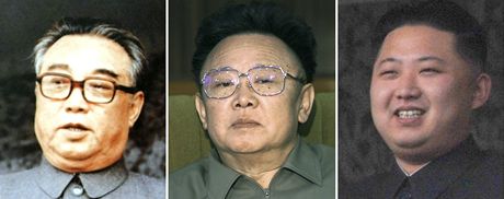 Dynastie stalinistických vdc KLDR. Kim Ir-sen, Kim ong-il a nastupující Kim...