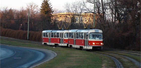 Poslední tramvaj typu T3 na poslední cest mezi stanicemi Pohoelec a Brusnice...