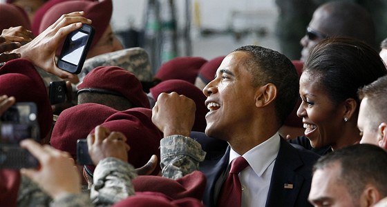 Americký prezident Barack Obama na základn Fort Bragg v Severní Karolín