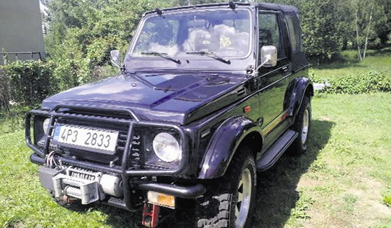 Ukradený Suzuki Samurai klatovského majitele Josefa Nového