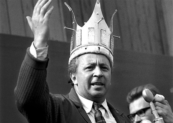 Miroslav Horníek v roce 1968. Tehdy byl zvolen králem majálesu praských vysokokolák.