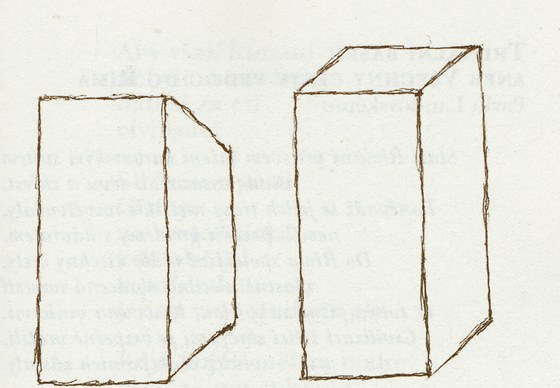 Ilustrace Eugena Brikcia z jeho sbírky básní Spouštění s milou