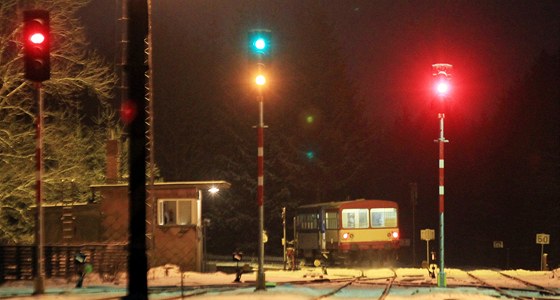 Poslední vlak na trati z Dolní Lipky do obcí na umpersku