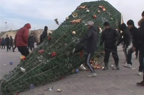 Protesty v jihozápadním kazaském mst Danaödzen nepeilo deset lidí.