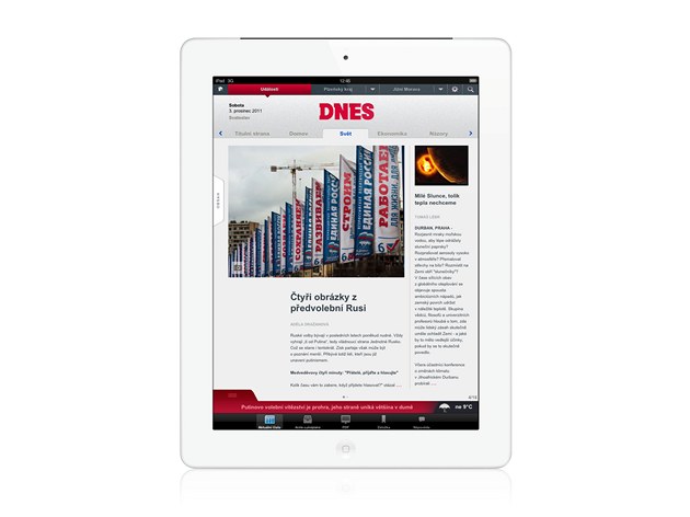 Aplikace MF DNES pro iPad