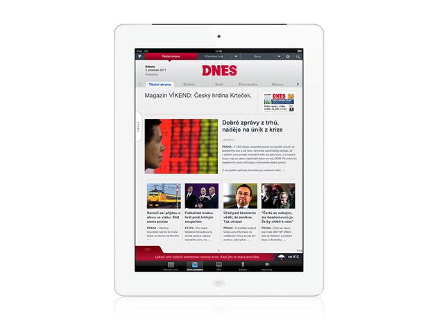 Aplikace MF DNES pro iPad