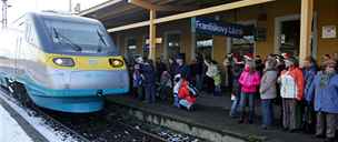 Pendolino pi jedné z prvních cest na západ ech, do Frantikových Lázní.