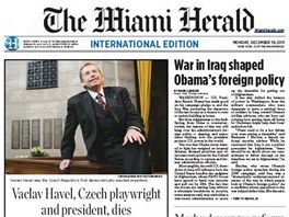 Bývalý prezident se dostal i na pední stranu amerického listu The Miami...