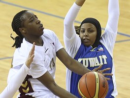 SNADNÁ PRÁCE. Katarské basketbalistky mají ve svém stedu superstelkyni Wardu