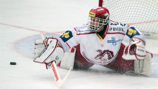 Třinecký brankář Martin Vojtek. Třinecký brankář Martin Vojtek.
