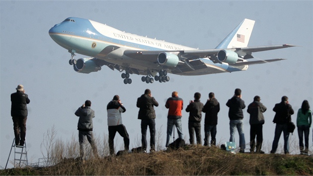 Pílet amerického prezidenta Baracka Obamy letounem Air Force One (Praha, 2010)
