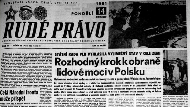 Tisk v Československu v roce 1981 podpořil výjimečný stav v Polsku. Tisk v Československu v roce 1981 podpořil výjimečný stav v Polsku.