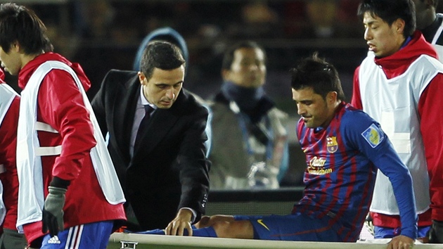 Zrann David Villa z Barcelony utkn s katarskm tmem Al-Sadd nedohrl.
