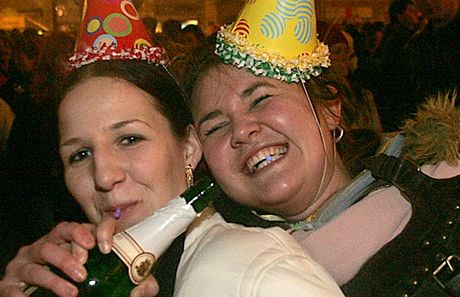 Silvestrovská oslava na námstí Republiky v Plzni