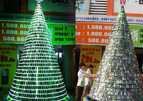 Mobilní vánoní stromek ve Vietnamu