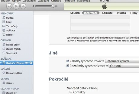 Zatky s iOS (tvorba Apple ID, synchronizace, multimdia)