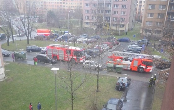 Zásah hasi u poáru digestoe v Ostrav - Dubin. (24. prosince 2011)