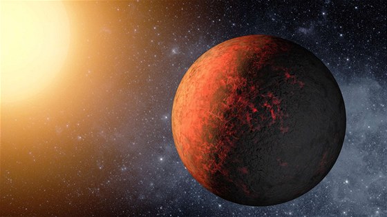 Obraz planety Kepler 20e v pedstavách kreslíe NASA