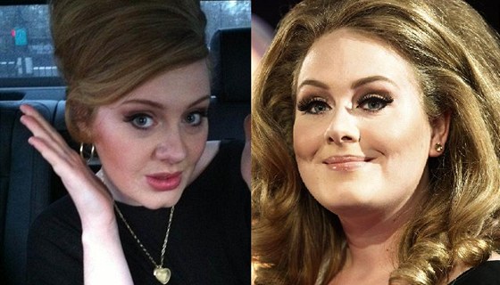 Zpvaka Adele (v prosinci a srpnu 2011)