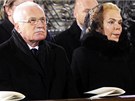 Livia Klausová, Václav klaus, Dagmar Havlová a Nina Vekrnová v katedrále sv.