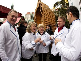 Na Staromstskm nmst rozlval prask primtor Bohuslav Svoboda ryb