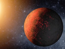 Obraz planety Kepler 20e, jak si jej pedstavuje kreslí NASA.
