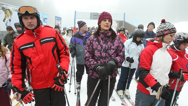 piák v dob vánoních prázdnin denn navtíví na tisíc lya a snowboardist.