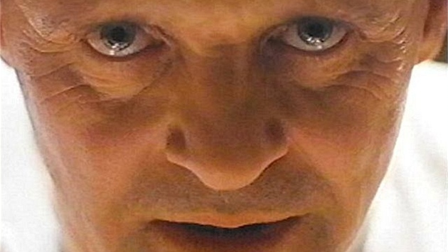 Anthony Hopkins jako Hannibal Lecter v Mlení jehátek