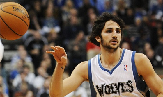 Ricky Rubio v dresu Minnesoty Timberwolves.