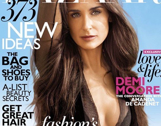 Demi Moore na obálce magazínu Harper´s Bazaar (únor 2012)