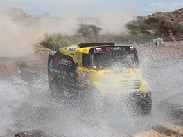 Ale Loprais ve 4. etap Rallye Dakar 2012. Jihoamerick dlkov rallye krom