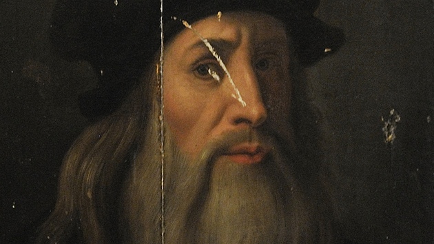 Autoportrt Leonarda da Vinci zapjen na zmek Zbiroh.
