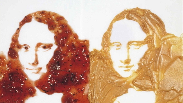 Vik Muniz: Mona Lisa (z aradovho msly a marmeldy)