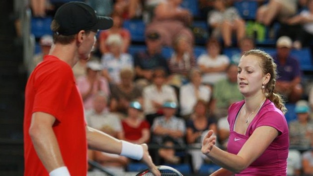 HEZKY. Petra Kvitová a Tomá Berdych ve smíené tyhe. 