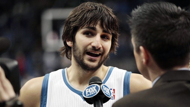 PAN USMVAVÝ. Ricky Rubio coby hvzda Minnesoty Timberwolves.